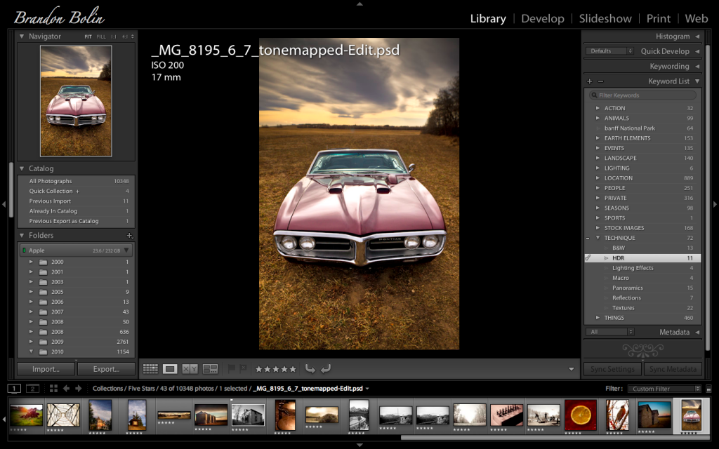 Lightroom 2 With Keyword Box Open